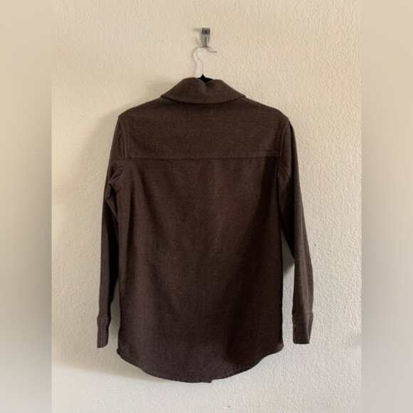 Everlane Women's Size XXS Shacket  Oversized Shirt Jacket Heather Brown - Picture 2 of 10